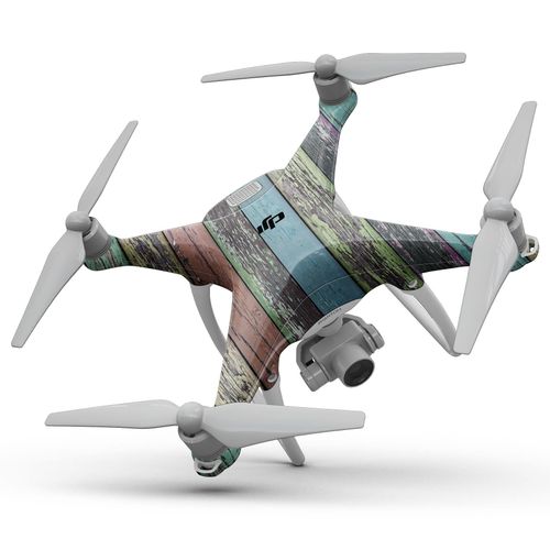 Design Skinz Design Skinz Chipped Pastel Paint on Wood Full-Body Wrap Decal Skin-Kit Compatible with The Drone DJI Phantom 3/Phantom 3 Pro