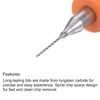 sourcing map Micro PCB Drill Bit Set, 1/8" Shank 0.45mm Solid Tungsten Carbide CNC Engraving Print Circuit Board Drill Bits Rotary Tool 10pcs