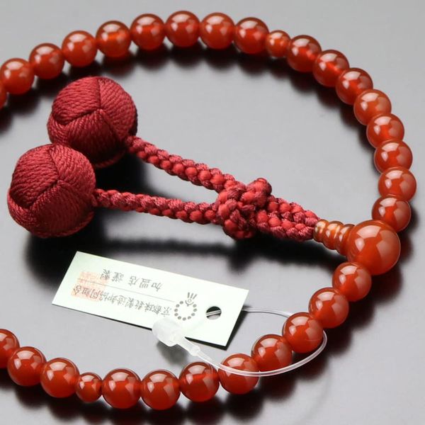 «Special Price» Prayer Beads for Women Approximately 0.3 inch (7 mm) Natural Stone Funeral Memorial Service Red My Prayer Beads 2000200200200413 [Prayer Bag Gift!]