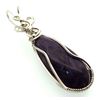 Charoite Gemstone Sterling Silver Wire Wrapped Pendant