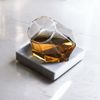 Thumbs Up Diamond Glass with Marble Coaster, Transparent, 300 ml