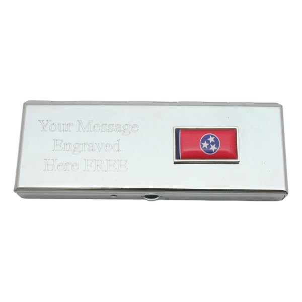 Tennessee 7 Day Pill Box & Mirror with Free Engraving Message AS34