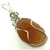Mongolian Desert Gobi Agate Sterling Silver Wire Wrapped Pendant 02