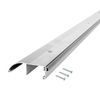 MD Building Products 08631 3-3/8 in. x 1 in. x 36 in. Silver Aluminum and Vinyl High-Profile Outswing Door Threshold