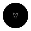 Hellgrau Schwarz Minimalistisch Herz PopSockets Klebender PopGrip