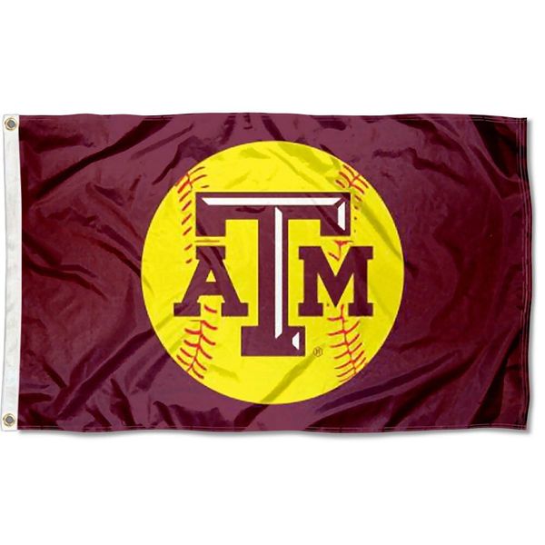 Texas A&M Large Softball 3x5 College Flag