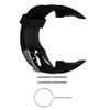 MYAYD Strap Compatible with Garmin Forerunner 10/15, Adjustable Silicone Replacement Wristband with Tool and Spring Bars for Men