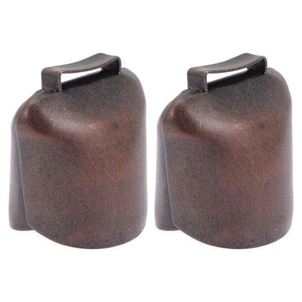 2PCS Loud Bronze Bell Small Brass Bell Sheep Grazing Brass Bells Metal Cow Bell