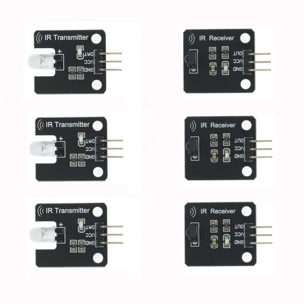 ZkeeShop 3 Sets 38 kHz IR Receiver IR Transmitter Sensor Module Kit Compatible with Arduino