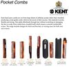 Kent Handmade Coarse Fine Toothed Pocket Comb, Length-11.3 cm