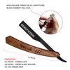 BEAUTICONE Straight Razor | Professional Barber Razor for men with 100 Single Edge Blades | Straight Edge Razor │slide-out design (Rose Wooden Slide-out Razor with Black blade holder)