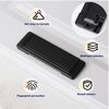 Li-TianFeng Hidden Cabinet Pull Handles, Black, 2-Pack with Screws, Flat Invisible Installation