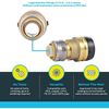 SharkBite 1-1/4 Inch x 1 Inch Reducing Coupling, Push to Connect Brass Plumbing