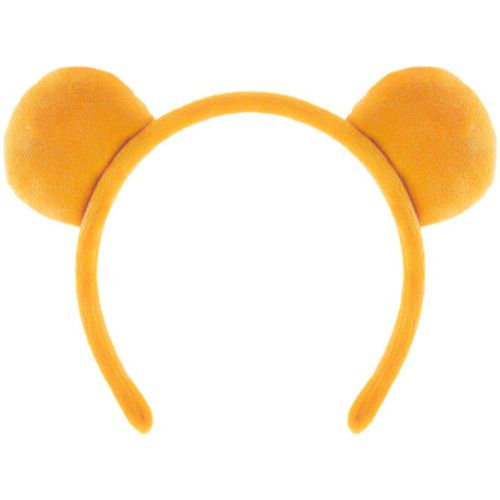 DaliDali Yellow Bear Ears Headband Adult, Bear Costume for Halloween Festival Cosplay Party, Bear Headband Hairband for Makeup Face Washing, Bear Ear Headband (1 Count,Yellow)