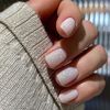Ceboic 24Pcs False Nails Short Square French Tip Press on Nails Luxury White Glitter Fake Nails with Designs Reusable Acrylic Full Cover Stick on Nails for Women Girls Daily Wear Salon