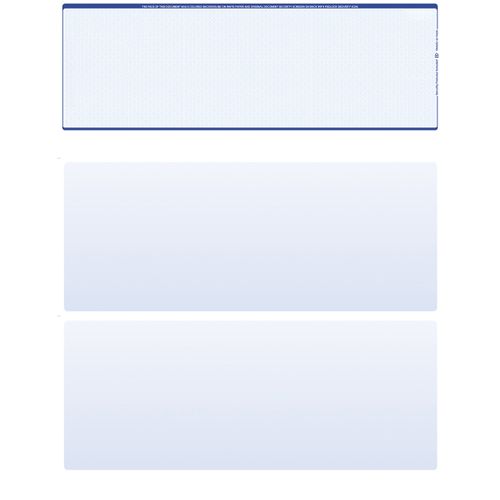 Blank Laser/Computer Checks Top Style (Blue Safety, Qty. 500)