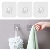 24-Pack Clear Heavy-Duty Adhesive Sticky Wall Hooks – Seamless Hangers Set