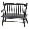 Dollhouse Miniature Deacon Bench (Black)