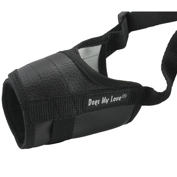 Adjustable Dog Muzzle 6 Sizes Black (XXS: 4.5"-6.5" Snout Circumf.)