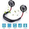 Mini USB Personal Neck Fan, Rechargeable, 3 Level Air Flow, 360 Degree Free Rotation Perfect for Travel(Black)