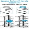 8 Tier Pot and Pan Organizer Rack for Cabinet with 3 DIY Methods, Adjustable ...