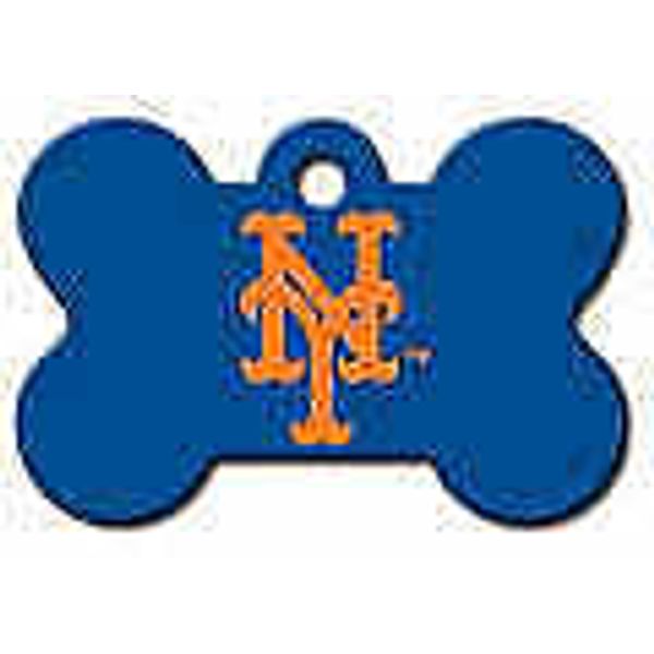 NBA NEW YORK METS PERSONALIZED LARGE BONE PET ID TAG