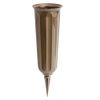 Metallic Bronze Plastic Cemetery Vase