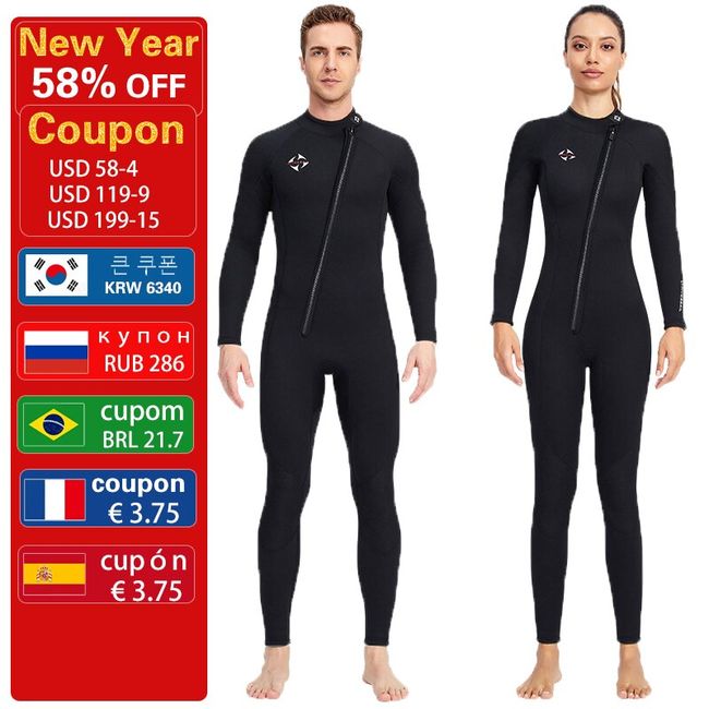 3mm Neoprene Scuba Diving Suit Men Women Wetsuit Winter Warm Underwater  Fishing Surf Spearfishing Swim Equipment