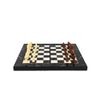 19 Inch Wooden Black Marble Design Chess & Backgammon Set
