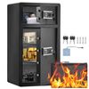 Double Door 7.2 cu.ft Safe Box with Key Lock Password Cabinet Black