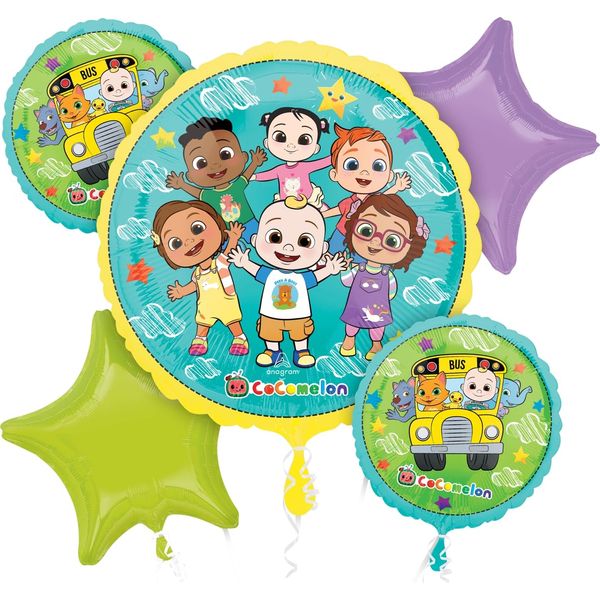 Anagram Cocomelon 5pc Foil Balloon Bouquet