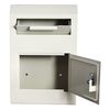 Protex Wall-Mount Drop Box Safe (WDS-150), Piano hinge, secure suggestions, ballots, keys, mail, money, rent checks and more, Metal baffle to protect slot, off white