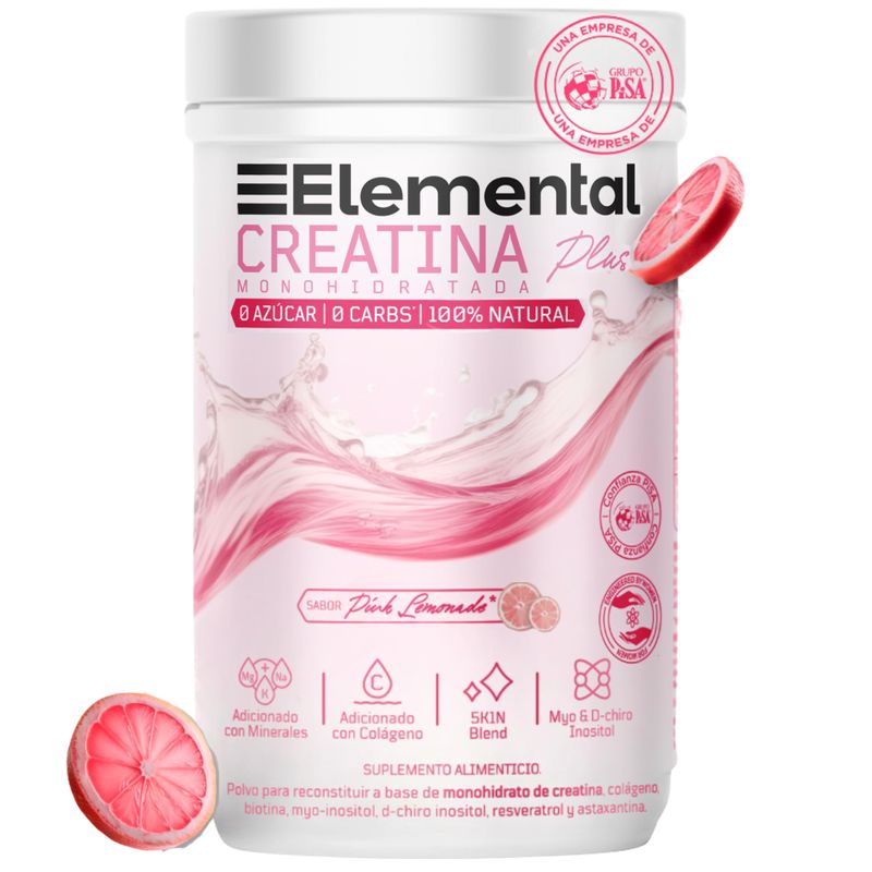 Elemental Creatina Plus Rosa PiSA | Myo & Chiro Inositol, Colageno ...