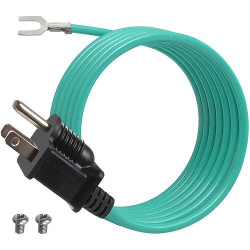 6.5FT Shielded Ethernet Patch Panel Bond Grounding Cord, NEMA 5-15P 3-Prong Neutral Ground Bonding Plug for Draining EMI/RFI/ESD