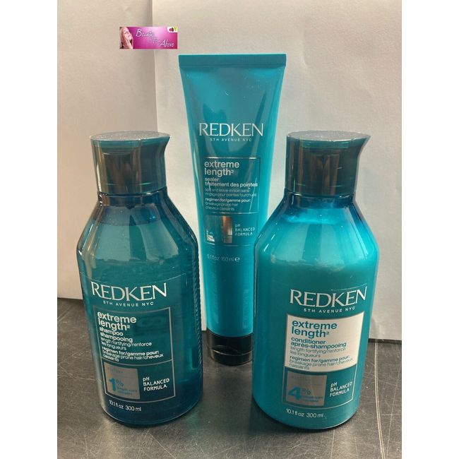 Redken Extreme Length Sealer Leave-In Treatment Shampoo Conditioner Trio