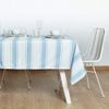 HOGARYS Tablecloth and Napkins Set, Polyester, Blue Cord, 150_x_150cm
