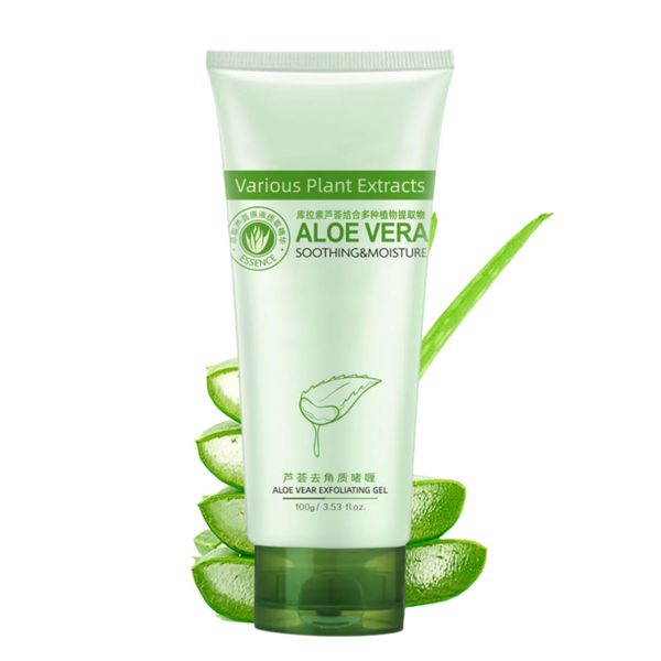 Aloe Vera Facial Scrub, Face Scrub Exfoliator, Aloe Vera Scrub Face Exfoliator, Facial Exfoliator for Dark Spot Remover, Clean Pore Dirt Oil Control, Moisturizing Soothing Cleaning Skin Care