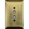 Jumbo Stamped Antique Brass One Gang Push Button Light Switch Wall Plate