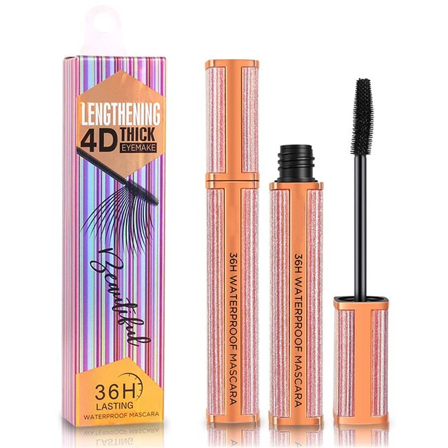 Lash Mascara Natürliches, wasserfestes Volumen und Länge, wischfeste, verdickende, verlängernde Wimperntusche, kein Verklumpen, langanhaltend den ganzen Tag