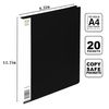 Eason Bros - A4 Display Folder, Presentation Folder with 20 Pockets Document Display Book Presentation Project Folders with Plastic Sleeve (Single Pack) - Random Color