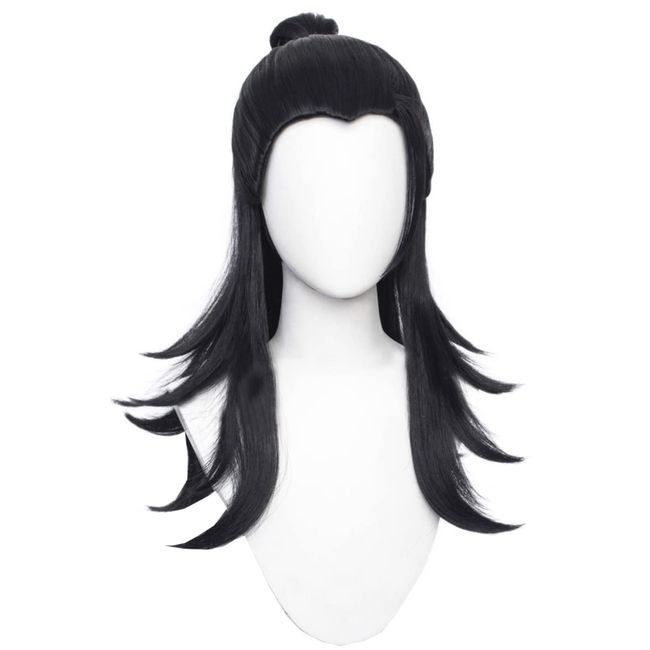 LAOBAO Cosplay Wig, Summer Oil Jie Wig, Heat Resistant, For Disguise Wig, Costume Accessory (Black, Navy Blue, Long), Party, Costume, Christmas, Halloween, Cultural Festivals, Festivals, School