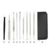9pcs Pimple Popper Blackhead acne extractor Kit Dr Tool extraction Extractor