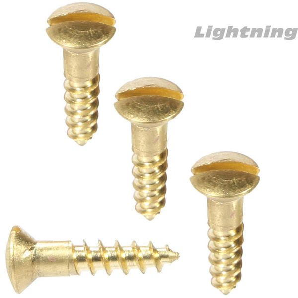 #6 x 3/4 Solid Brass Wood Screws Oval Head Slotted Drive Quantity 500