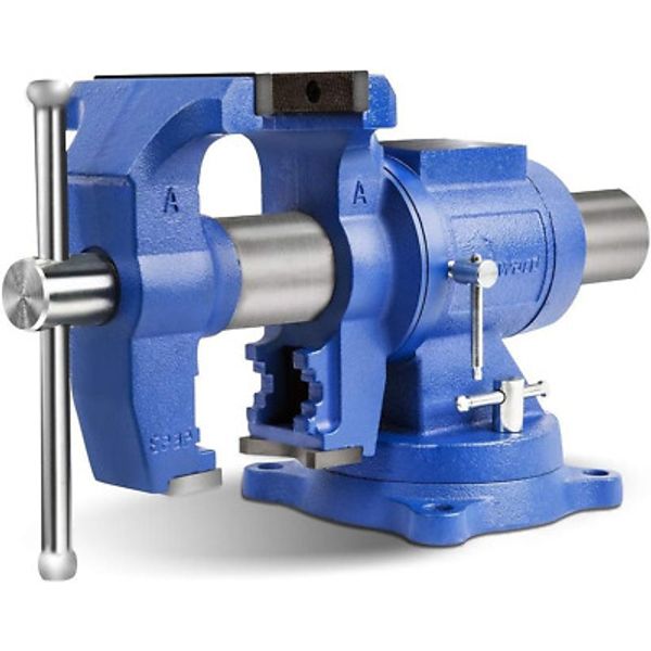 Heavy Duty Bench Vise 360-Degree Swivel Base and Head with Anvil (6")