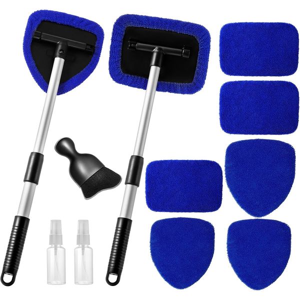 11Pcs Windshield Cleaner Tool Car Window Cleaning Wash Kit with 6 Reusable Micro