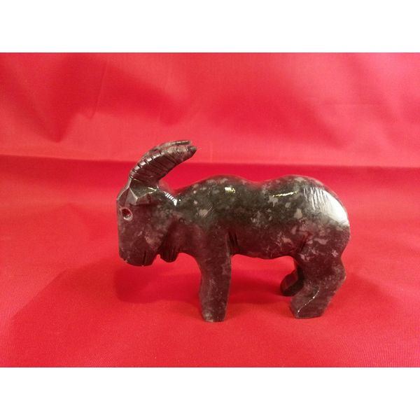 Soapstone Hand Carved Goat 3.25 Inches Height