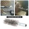 Create idea 20x30mm Rectangular Steel Wire Brush with M10 Internal Threaded Handle 130mm Total Length Chimney Brush for Deburring Rust Removal Pipe Cleaning