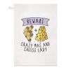 Beware Crazy Mac and Cheese Lady Tea Towel Dish Cloth
