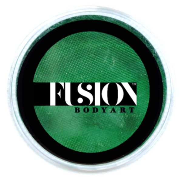 Fusion Body Art Pro Face Paint | Prime Fresh Green (32gm), Professional Quality Water Activated Face and Body Paint Supplies Single Makeup Cake Hypoallergenic, Non-Toxic, Safe, Vegan