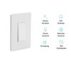 Smart WiFi Light Switch, Single Push Button, No Neutral Wire Required, Compatible with Alexa and Google Home, White